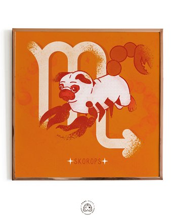 Plakat Znaki Zmopsiaku - Skorops (skorpion), PADE SPACE