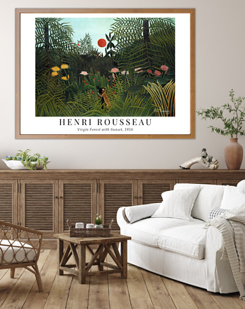 Plakat reprodukcja Henri Rousseau 'Virgin Forest with Sunset', Well Done Shop