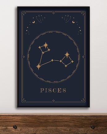 Plakat Ryby/Pisces Znaki Zodiaku Gwiazdozbiór, Abstraktoria
