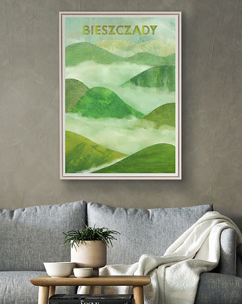 Bieszczady - plakat 50x70 cm fine art, giclee, minimalmill