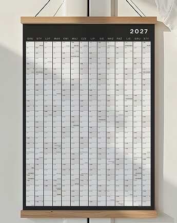 Planer ścienny 2027 - Polskie Święta, Niedziele Handlowe, Follygraph