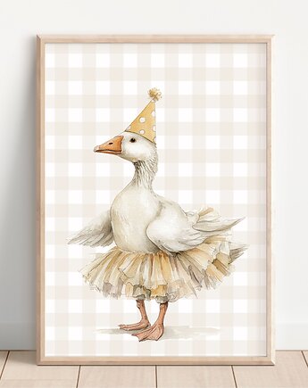 Gąska retro w czapeczce - Plakat dla dzieci, Mała Pracownia DK