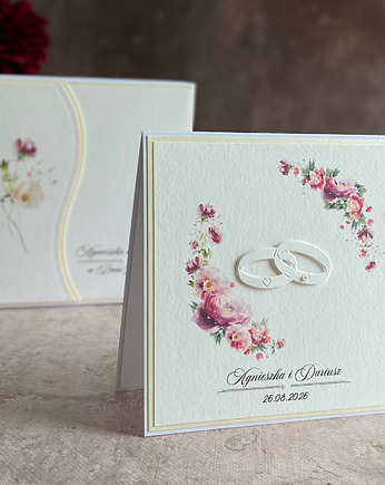Kartka  ślubna z pudełkiem i kopertą, WP 34E, Anna Art and Crafts