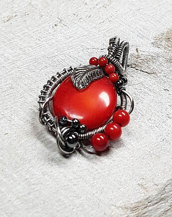 Wisiorek z koralem s205, JanArt