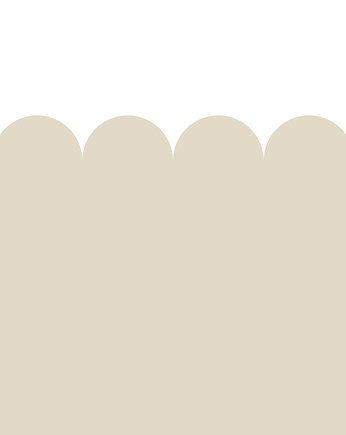 Naklejka ścienna Scallop border beige100x120 cm PZ, OKAZJE - Prezent na Baby shower