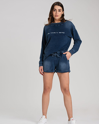 Bluza jeansowa z nadrukiem Karina Look 1612, Look made with Love