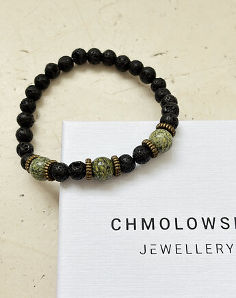 Bransoletka  męska Serpentynit, Chmolowska Jewellery