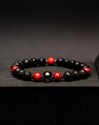 Męska bransoletka RED SKULL , LaMia Jewellery