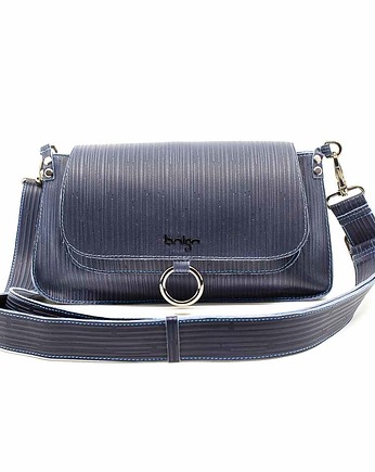 Torebka skórzana granatowa Karla marki Bolsa, Bolsa