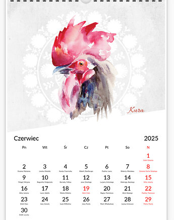 Kalendarz z ptakami 2025, Wiktoria Borys Art