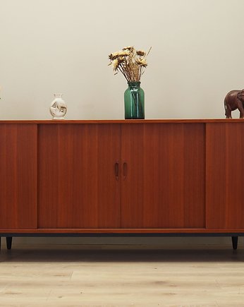 Sideboard tekowy, duński design, lata 70, produkcja: Dania, Przetwory design
