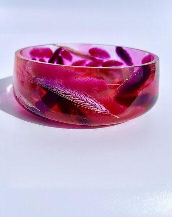 Misa dekoracyjna "Pink Nature" - Średnica 17 cm, My Resin Design