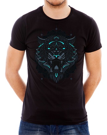 Koszulka organiczna z nadrukiem Etniczn wilk, ART ORGANIC