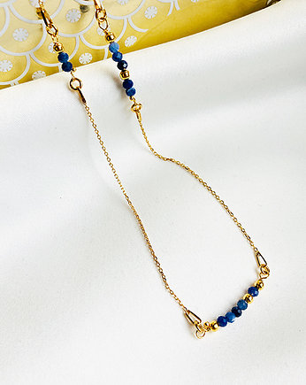 Naszyjnik granatowy Lapis Lazuli, kamienie, Anemon Atelier