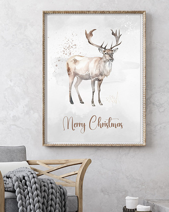 Plakat Winter deer, OKAZJE - Prezent na Ślub