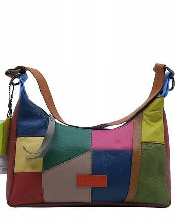 Torebka damska na ramię kolorowa skórzana wygodna zero waste OLIVKA, Olivka Warsaw