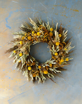 Wianek ,,Układ Słoneczny" naturalny, na drzwi lub ścianę, Rondo Kwiatowe