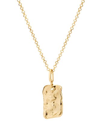 Pozłacany naszyjnik srebrny MOON BADGE S, BEMOON