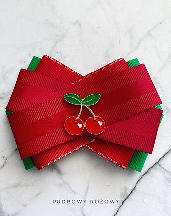 Brosza z kolekcji z wisienkami z ozdobą  Wiśnia, Pudrowy Różowy