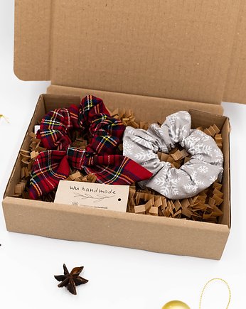 Zestaw scrunchies ŚWIĄTECZNY KLIMAT, wu handmade