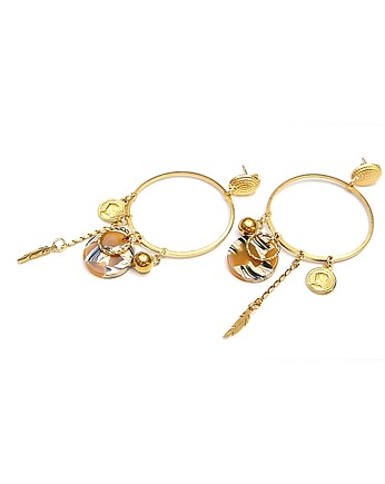 Kolczyki złote Alloys Collection - Boho /łapacze snów/, KiKa pracownia
