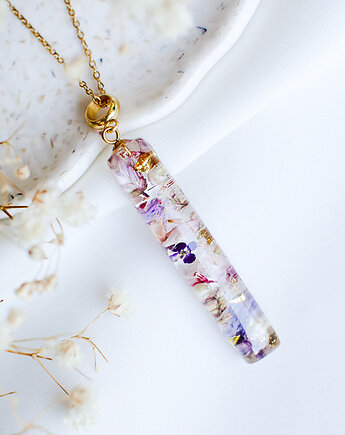 Wisiorek z kompozycją kwiatową, nature gift