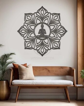 MANDALA na Ścianę,  Duża Drewniana Dekoracja, Missing Decor