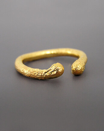 Pierścionek Otwarty Srebro Pozłacane, Pastelove Jewelry