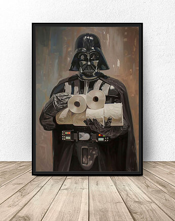 Plakat do łazienki "Lord Vader z papierem toaletowym", scandiposter