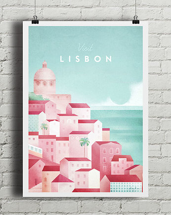Lizbona - vintage plakat, minimalmill