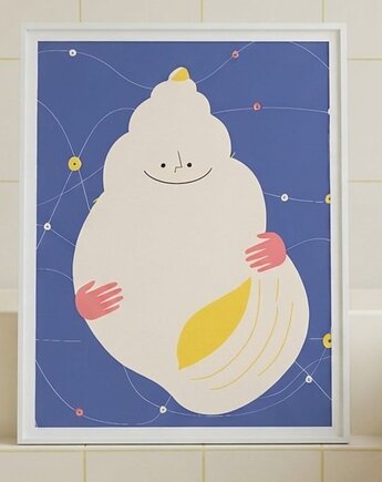 Plakat muszla, polkastudio