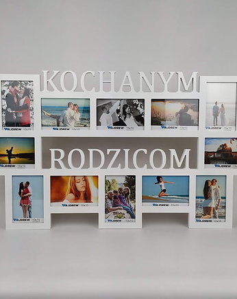 Multirama ramka na zdjęcia z napisem  Kochanym Rodzicom mdf 12 zdjęć, Wajdrew