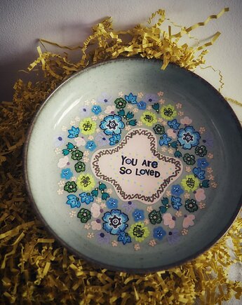 Ręcznie malowany półmisek talerz patera LOVED, ka.linea