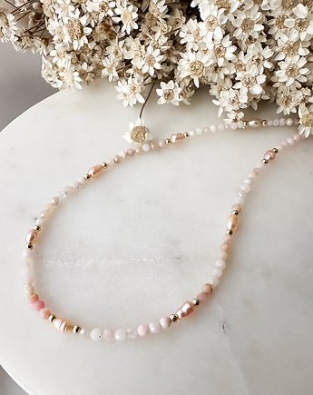 Naszyjnik Choker z opalem i perłą naturalną, Martellie Jewellery