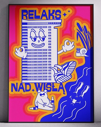Plakat Dom młot relaksuje się nad Wisłą, Warsaw Birds