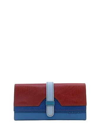 Portfel damski skórzany ze skrawków kolorowy przegródki na karty OLIVKA, Olivka Warsaw