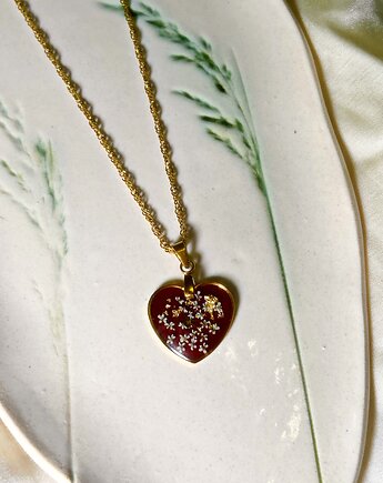 Naszyjnik eleganckie Serce z kwiatami, Blask Natury