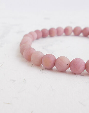 Rodonit matowy 6 mm Bransoletka, galeria nuit