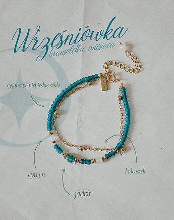 Wrześniówka, bransoletka z jadeitem, Okruszek Biżuteria