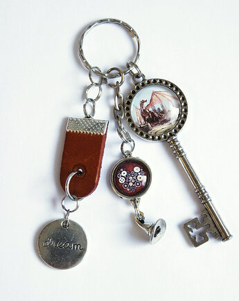 Breloczek - Smok, kapelusz czarownicy, rzemień, yenoo