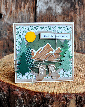 Kartka z górami, mamuta