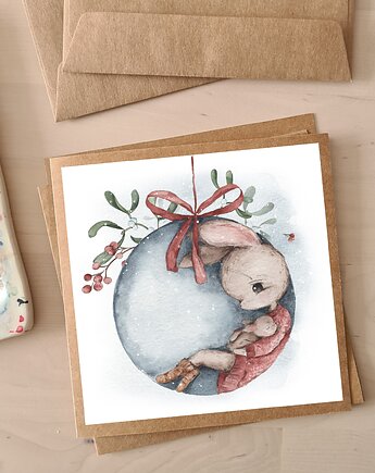 Kartka Okolicznościowa Christmas Bunny I, Pookys world