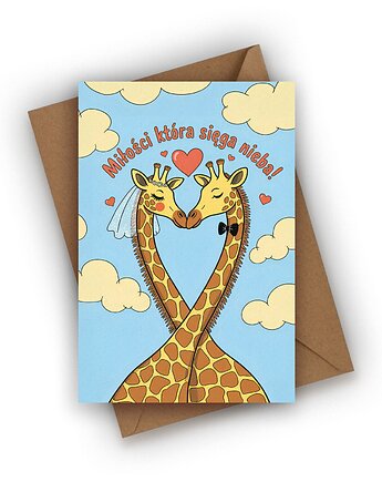 Kartka ślubna- Miłości, która sięga nieba!, Czarna Owca Karteczki