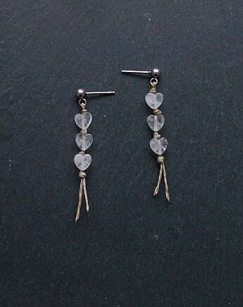 Kolczyki serduszka Kryształ górski, galeria nuit