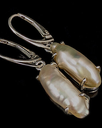 Kolczyki srebrne baśniowe perły, Pracownia Neores