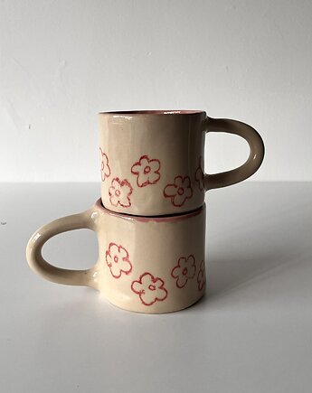 Kubek Kwiatki 250-300 ml, jeju ceramika