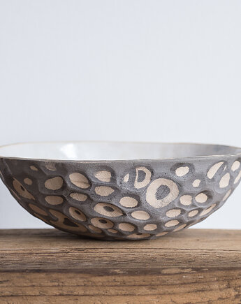 Miseczka dekoracyjna z wzorem, studnia ceramiczna