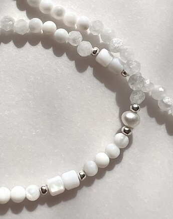 Naszyjnik MORZE wykonane z kamienie naturalne  i srebrna, ATdiament