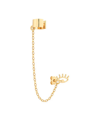 Złota nausznica z łańcuszkiem i okiem, SOTHO