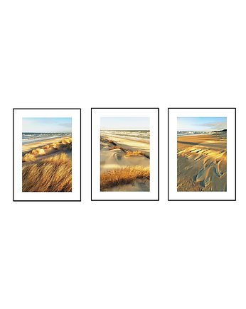Morze, Bałtyk, plaża, komplet 3 plakatów autorskich, Galeriai